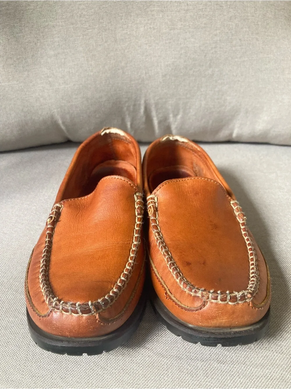 Eddie Bauer Leather Loafers Moc Toe Slip-On Shoes Brown Women’s 9.5 Narrow
